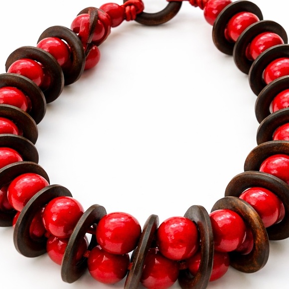 NWT Boho Chic Artisan Chunky Bold Collar Necklace|Statement Handmade Jewelry - Picture 3 of 7